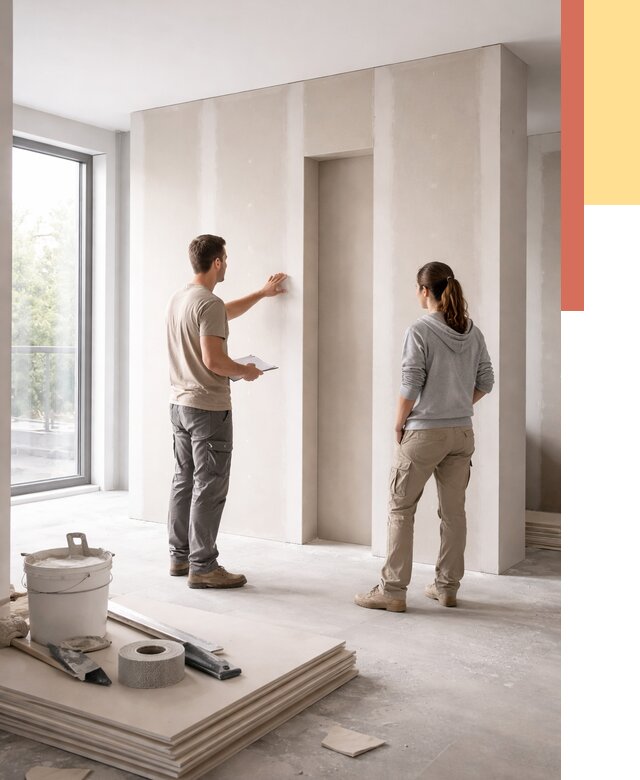 Зонирующая перегородка из гипсокартона в Липецке от 2910 руб. под ключ | ОТДЕЛОЧНИК-Лпц