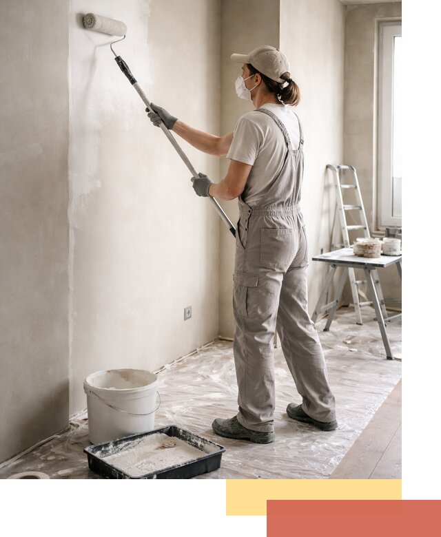 Покраска перегородок из гипсокартона в Липецке качественно и недорого