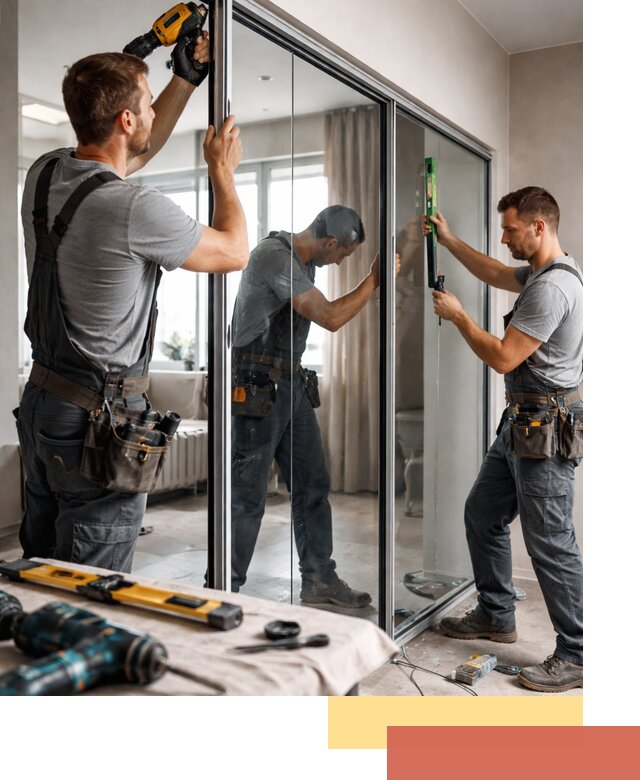 Каркасные стеклянные перегородки под ключ в Липецке