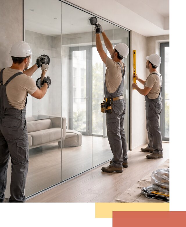 Перегородки из закаленного стекла в Липецке для офисов и квартир