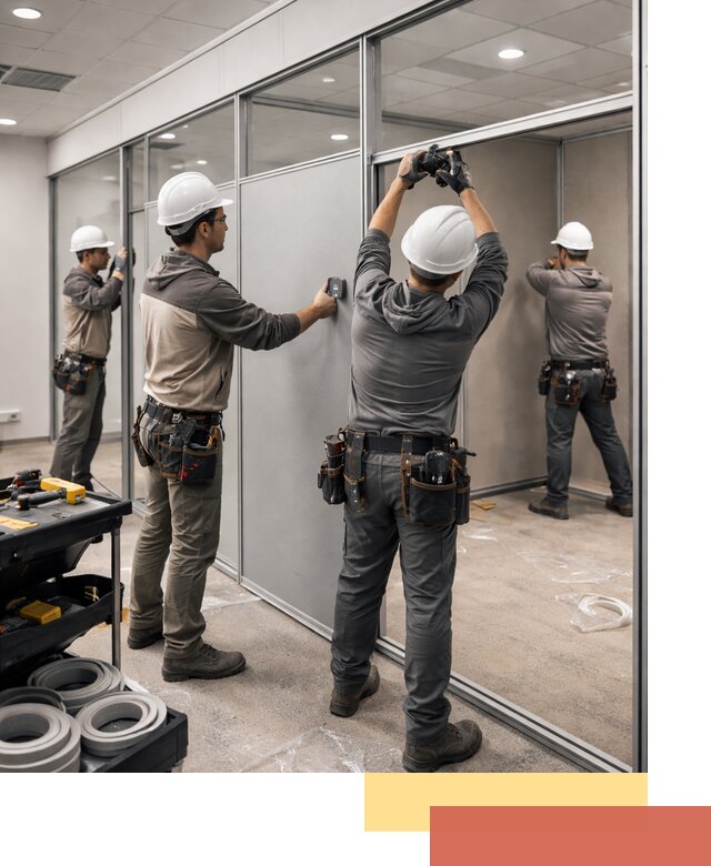 Мобильные офисные перегородки под ключ в Липецке