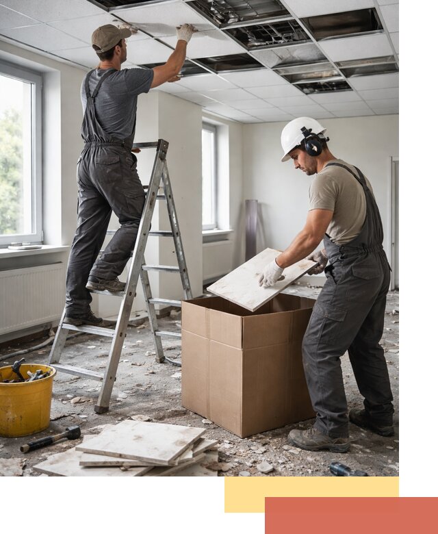 Демонтаж потолочной плитки в Липецке быстро и аккуратно