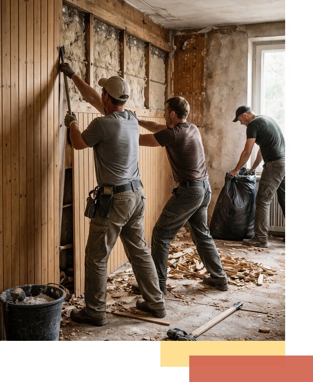 Демонтаж вагонки и вывоз материалов в Липецке