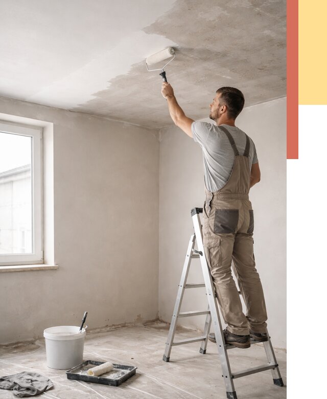 Грунтовка потолка в Липецке от 2599 руб. — быстро и недорого | ОТДЕЛОЧНИК-Лпц