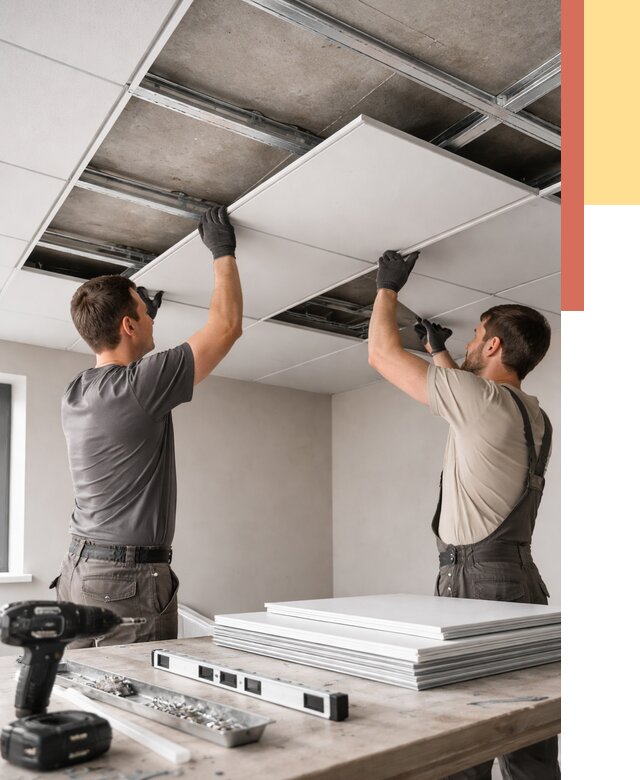 Монтаж кассетного потолка в Липецке от 4677 руб/м2 — установка и сборка | ОТДЕЛОЧНИК-Лпц