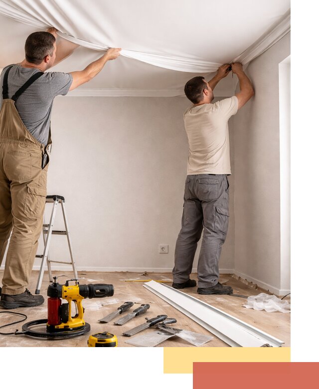 Монтаж ПВХ натяжного потолка в Липецке качественно и быстро