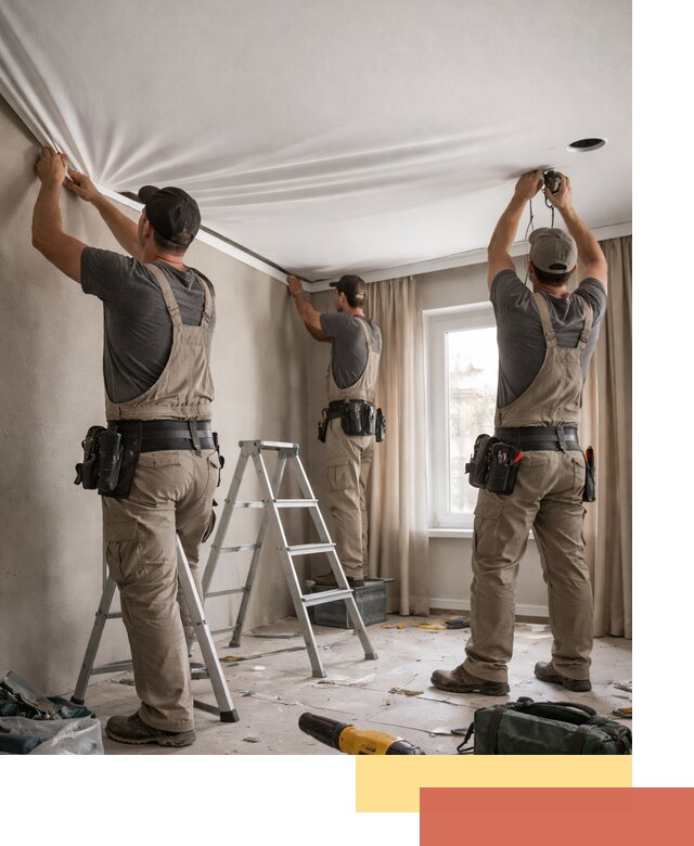 Монтаж матового натяжного потолка в Липецке качественно и быстро