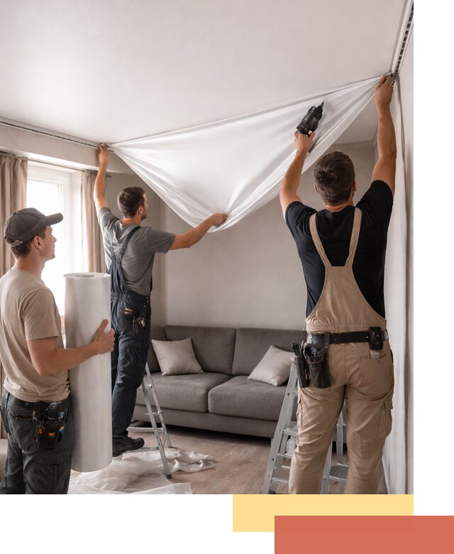 Монтаж сатинового натяжного потолка в Липецке качественно и быстро