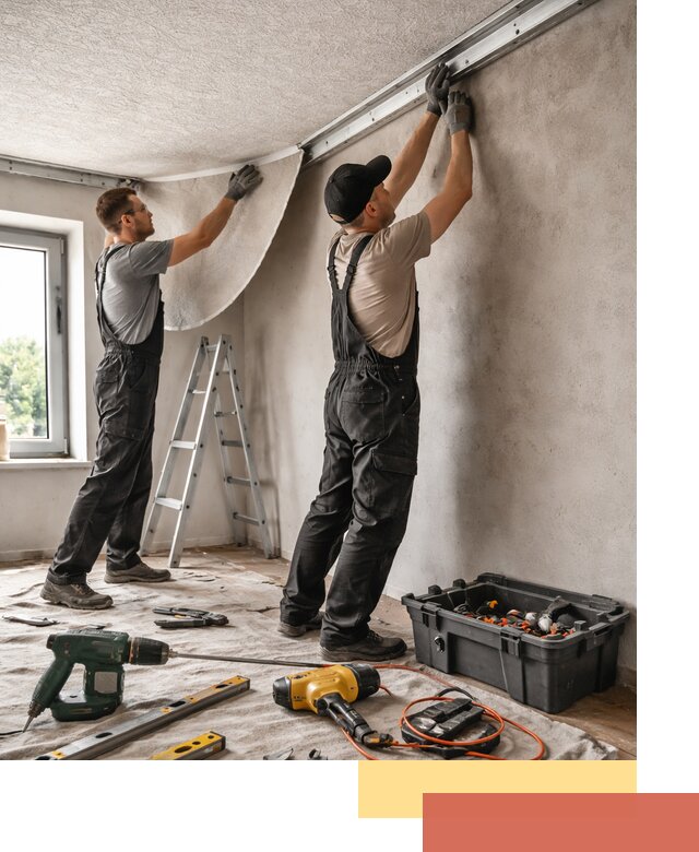 Монтаж фактурного натяжного потолка в Липецке качественно и быстро