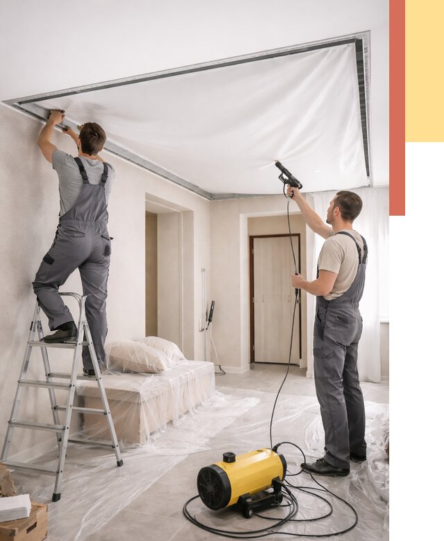 Монтаж натяжного потолка в прихожей в Липецке от 2754 руб. под ключ | ОТДЕЛОЧНИК-Лпц