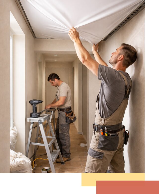 Монтаж натяжного потолка в прихожей в Липецке