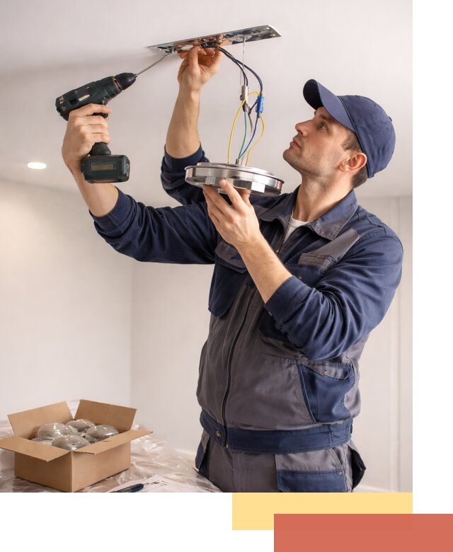 Установка люстры в натяжной потолок в Липецке