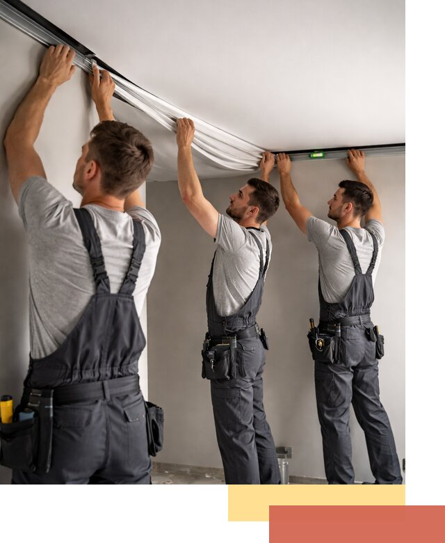 Теневые натяжные потолки в Липецке: монтаж и отделка быстро и качественно