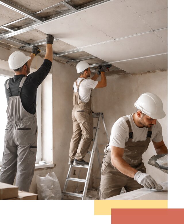 Одноуровневый потолок из гипсокартона в Липецке — монтаж и отделка