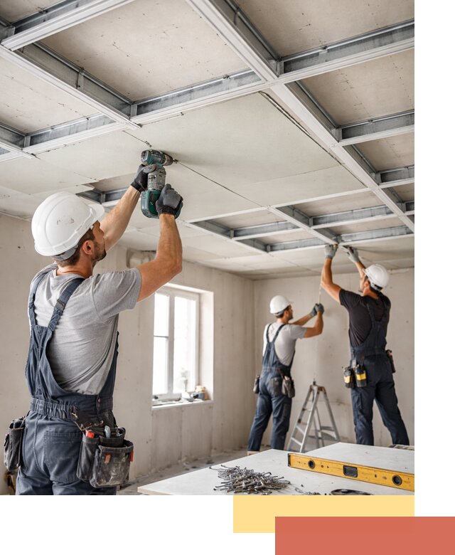 Кессонный потолок из гипсокартона под ключ в Липецке