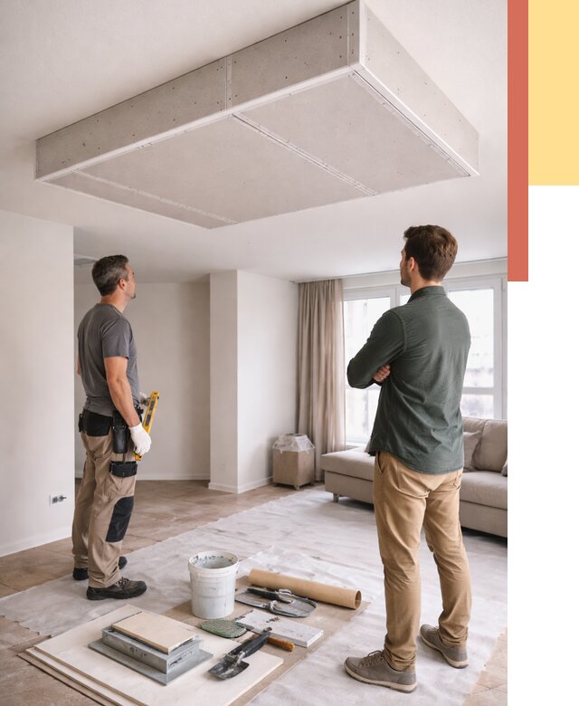 Короб на потолке из гипсокартона в Липецке от 2287 руб. — монтаж и услуги под ключ | ОТДЕЛОЧНИК-Лпц