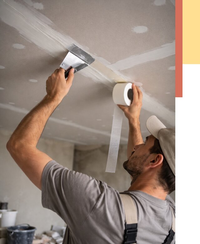 Обработка швов потолка ГКЛ в Липецке от 7796 руб. под ключ | ОТДЕЛОЧНИК-Лпц