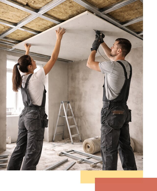 Звукоизоляция потолка из ГКЛ в Липецке профессионально и надежно