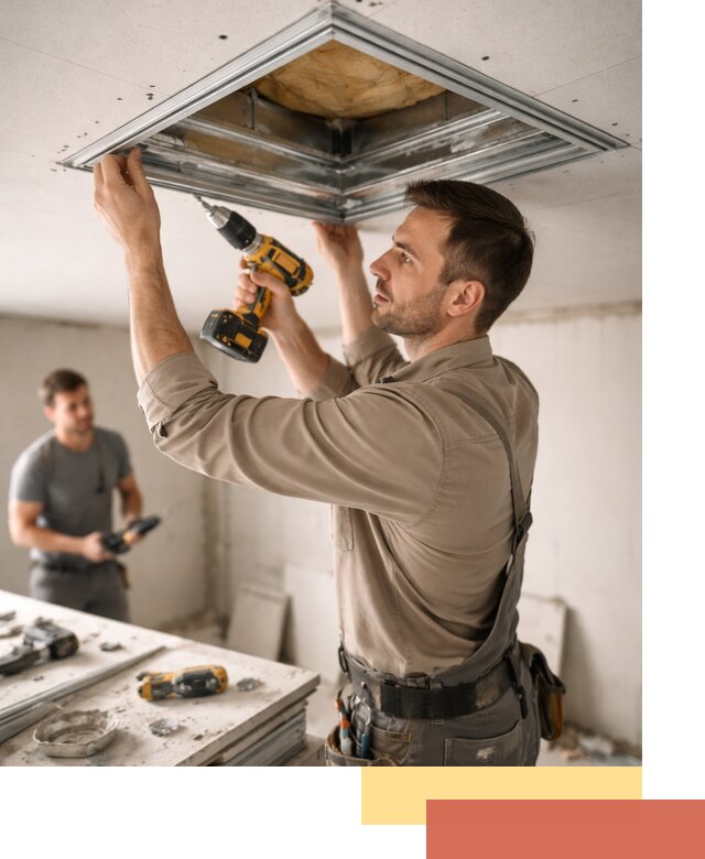 Монтаж люка в потолок из ГКЛ в Липецке