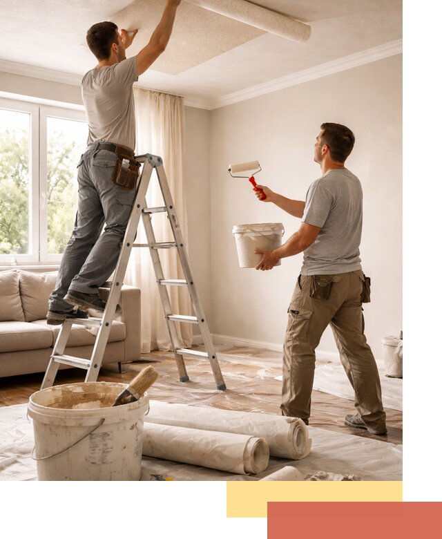 Поклейка обоев на потолок в Липецке — качественно и быстро