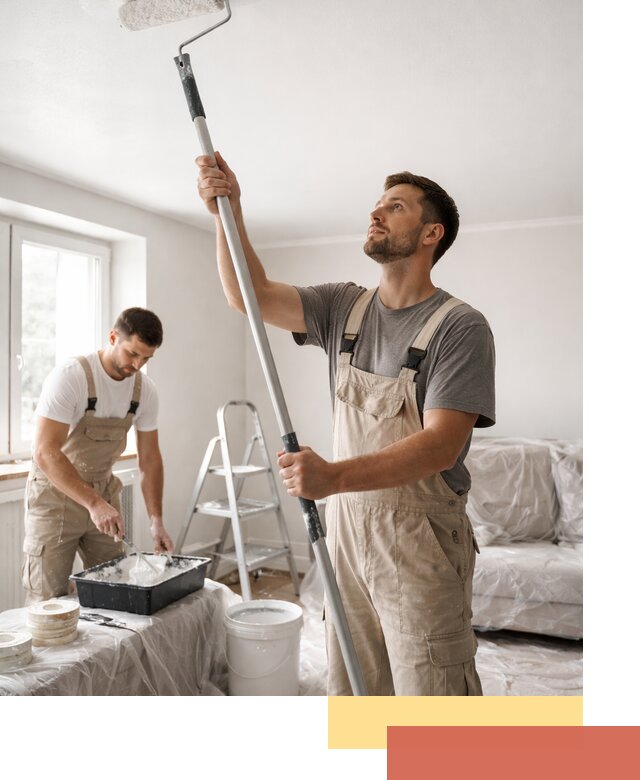 Покраска потолка водоэмульсионной краской в Липецке