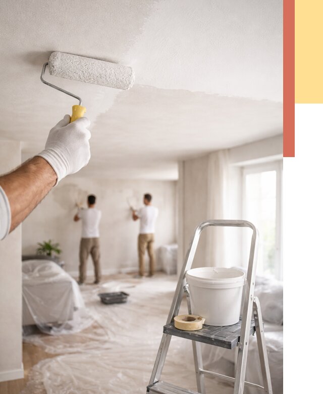 Покраска потолка акриловой краской в Липецке от 2599 руб. | ОТДЕЛОЧНИК-Лпц