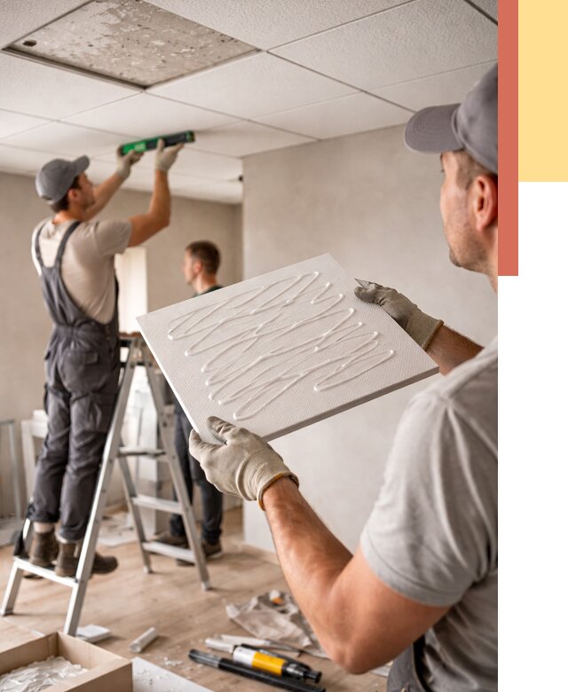 Монтаж потолочной плитки в Липецке от 4677 руб. — быстро и недорого | ОТДЕЛОЧНИК-Лпц