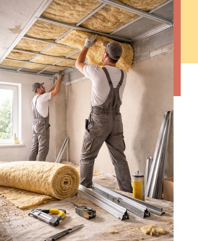 Утепление потолка в Липецке от 7484 руб/м2 — недорого, быстро, под ключ | ОТДЕЛОЧНИК-Лпц