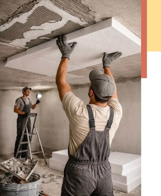 Утепление потолка пенопластом в Липецке от 4677 руб/м2 — недорого и быстро | ОТДЕЛОЧНИК-Лпц