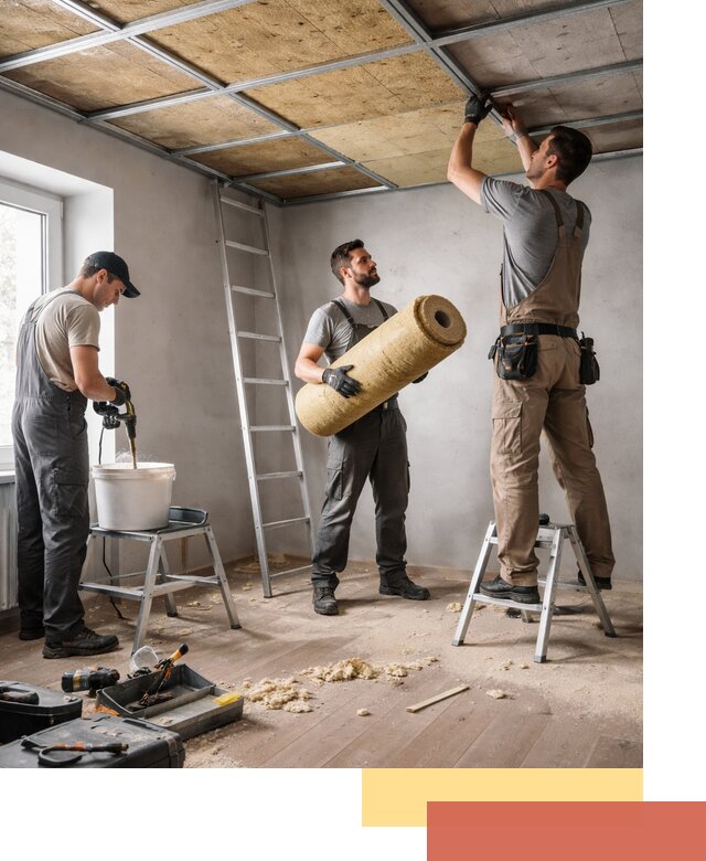 Шумоизоляция потолка в Липецке: профессиональный монтаж и отделка