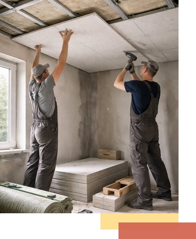 Шумоизоляция потолка панелями ЗИПС в Липецке